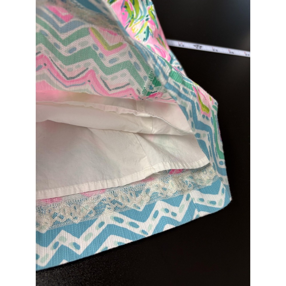 Lilly Pulitzer Dress Womens 2 Multicolor Floral Print Shift V Neck Lined 005603 - Picture 6 of 13